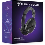 Turtle Beach Casque gaming multiplateforme Recon 70 – PC, PS5, PS4, Xbox Series X|S, Xbox One, Switch, et appareils mobiles avec prise 3,5 mm - microphone à bascule, écouteurs de 40 mm  over-ear Noir, PS5, PS4, Xbox Series X|S, Xbox One, Switch, et appareils mobiles avec prise 3,5 mm - microphone à bascule, écouteurs de 40 mm, Avec fil, Gaming, 20 - 20000 Hz, Casque, Noir