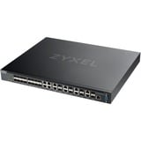Zyxel XS3800-28 Géré L2+ 10G Ethernet (100/1000/10000) Noir, Switch Géré, L2+, 10G Ethernet (100/1000/10000), Grille de montage