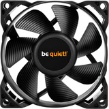 be quiet! Pure Wings 2 80 mm PWM, Ventilateur de boîtier Noir, Ventilateur, 8 cm, 1900 tr/min, 19,2 dB, 26,3 cfm, 44,45 m³/h