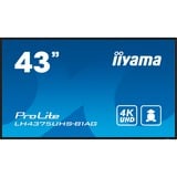 iiyama PROLITE LE4341S-B2 Écran plat de signalisation numérique 108 cm (42.5") LCD 350 cd/m² Full HD Noir 18/7, Affichage public Noir brillant, Écran plat de signalisation numérique, 108 cm (42.5"), LCD, 1920 x 1080 pixels, 18/7