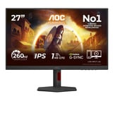 AOC AGON 27G4ZR 27" Moniteur gaming Noir (Mat), 1x DisplayPort, 2x HDMI, 240 Hz
