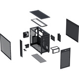 ASUS  boîtier midi tower Noir | 2x USB-A | 1x USB-C | Window