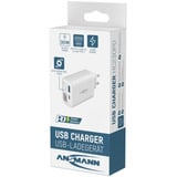Ansmann Home Charger 230PD avec câble / 3 A / 30 W / 2 ports Blanc, 1x USB-C, 1x USB-A