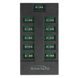 DeLOCK Concentrateur RGo pour LED RGo avec 10 ports, HUB Noir