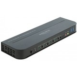 DeLOCK DisplayPort 1.4 KVM Switch kvm-switch Noir, 8K 30 Hz, USB 3.0, Audio