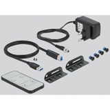 DeLOCK DisplayPort 1.4 KVM Switch kvm-switch Noir, 8K 30 Hz, USB 3.0, Audio