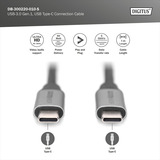 Digitus Câble de connexion USB 3.2 Gen 1 USB-C > USB-C Noir/gris