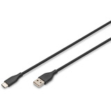 Digitus Câble de connexion en silicone USB 2.0 USB-A > USB-C Noir