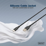 Digitus Câble de connexion en silicone USB 2.0 USB-A > USB-C Noir