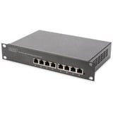 Digitus Commutateur Gigabit de 10 po, 8 ports, Switch 8 ports, Non-géré, Gigabit Ethernet (10/100/1000), Full duplex, Grille de montage