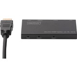 Digitus Ultra Slim HDMI Splitter, 1x2, 4K / 60 Hz, Repartiteur HDMI Noir