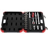 GEDORE R69003024 douills et ensemble de douilles, Clés mixtes à cliquet Rouge/Noir, 85 mm