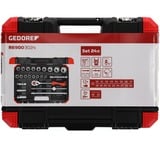 GEDORE R69003024 douills et ensemble de douilles, Clés mixtes à cliquet Rouge/Noir, 85 mm