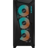 GIGABYTE C301 GLASS Midi Tower Noir, boîtier pc Noir | 2x USB-A | 1x USB-C | RGB | Window