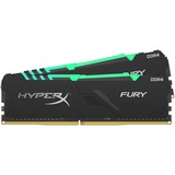 HyperX 16 Go DDR4-3200 Kit, Mémoire Noir, HX432C16FB3AK2/16, Fury Black RGB, XMP