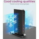 ICY BOX IB-DK2252AC Avec fil USB 3.2 Gen 1 (3.1 Gen 1) Type-C Noir, Station d'accueil Noir, Avec fil, USB 3.2 Gen 1 (3.1 Gen 1) Type-C, 10,100,1000 Mbit/s, Noir, 5 Gbit/s, 4K Ultra HD