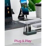 ICY BOX IB-HUB1454-C31 USB 3.2 Gen 1 (3.1 Gen 1) Type-C 10000 Mbit/s Bleu, Gris, Hub USB USB 3.2 Gen 1 (3.1 Gen 1) Type-C, USB 3.2 Gen 2 (3.1 Gen 2) Type-C, USB Type-C, 10000 Mbit/s, Bleu, Gris, Aluminium, 20 W