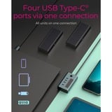 ICY BOX IB-HUB1454-C31 USB 3.2 Gen 1 (3.1 Gen 1) Type-C 10000 Mbit/s Bleu, Gris, Hub USB USB 3.2 Gen 1 (3.1 Gen 1) Type-C, USB 3.2 Gen 2 (3.1 Gen 2) Type-C, USB Type-C, 10000 Mbit/s, Bleu, Gris, Aluminium, 20 W