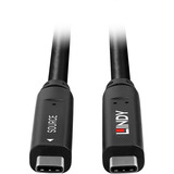 Lindy Câble hybride USB 3.2 Gen 2 & DP 1.4 Type C, Câble d'extension Noir