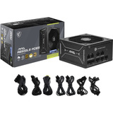 MSI MAG A650GLS PCIE5 unité d'alimentation d'énergie 24-pin ATX ATX Noir alimentation modulaire 650 watt Noir, 1x 12V-2x6, 2x PCIe, 650 W, 100 - 240 V, 1430 W, 50/60 Hz, Actif, 100 W