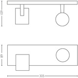 Philips Hue White Ambiance Runner Double Spot, Lumière LED Blanc