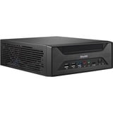 Shuttle XPC slim Barebone XH610 - S1700, Intel H610, 1xDP, 1xHDMI, 1x VGA, 2x COM (RS232), 2x LAN (2.5G and 1G), 1x slim 5.25", 2x 3.5", 2x M.2, fonctionnement permanent 24/7 Noir, Intel H610, 1xDP, 1xHDMI, 1x VGA, 2x COM (RS232), 2x LAN (2.5G and 1G), 1x slim 5.25", 2x 3.5", 2x M.2, fonctionnement permanent 24/7, PC de dimension 3,5L, PC type barebone, Intel H610, LGA 1700, DDR4-SDRAM, M.2, PCI Express, Série ATA III