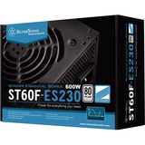 SilverStone ST60F-ES230 unité d'alimentation d'énergie 20+4 pin ATX ATX Noir alimentation  600 watt Noir, 2x PCIe, 600 W, 180 - 264 V, 47 - 63 Hz, 4.5 A, Actif, 120 W