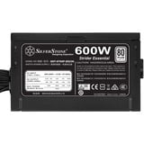 SilverStone ST60F-ES230 unité d'alimentation d'énergie 20+4 pin ATX ATX Noir alimentation  600 watt Noir, 2x PCIe, 600 W, 180 - 264 V, 47 - 63 Hz, 4.5 A, Actif, 120 W