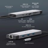 TP-Link UH9120C hub & concentrateur USB 3.2 Gen 1 (3.1 Gen 1) Type-C 5000 Mbit/s, Station d'accueil Gris/Noir, USB 3.2 Gen 1 (3.1 Gen 1) Type-C, HDMI, RJ-45, USB 3.2 Gen 1 (3.1 Gen 1) Type-A, USB 3.2 Gen 1 (3.1 Gen 1) Type-C, MicroSD (TransFlash), SD, 5000 Mbit/s, CE, FCC, RoHS, HDMI, BSMI, Android, ChromeOS, iOS