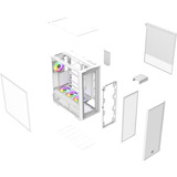 Thermaltake S380 TG ARGB boîtier midi tower Blanc | 2x USB-A | 1x USB-C | RGB | Verre Trempé