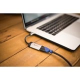 Verbatim 49143 câble vidéo et adaptateur 0,1 m USB Type-C HDMI Noir, Argent Argent/Noir, 0,1 m, USB Type-C, HDMI, Mâle, Femelle, Droit