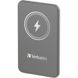 Verbatim Charge 'n' Go Lithium Polymère (LiPo) 5000 mAh Recharge sans fil Gris, Powerbank Gris, 5000 mAh, Lithium Polymère (LiPo), Quick Charge 3.0, Recharge sans fil, Gris