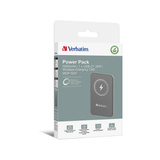 Verbatim Charge 'n' Go Lithium Polymère (LiPo) 5000 mAh Recharge sans fil Gris, Powerbank Gris, 5000 mAh, Lithium Polymère (LiPo), Quick Charge 3.0, Recharge sans fil, Gris