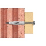 fischer UX 6 cheville en bois 50 pièce(s) Nylon, Plastique Rond Gris clair, Rond, Nylon, Plastique, 5 cm, 50 pièce(s)