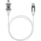goobay Câble adaptateur Ethernet USB-C 3.2 Gen2 > RJ-45, Slim Blanc