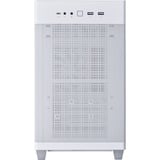 ASUS PRIME AP201 CASE TG WHITE Mini Tower Blanc, boîtier pc Blanc | 2x USB-A | 1x USB-C | Verre Trempé