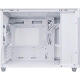 ASUS PRIME AP201 CASE TG WHITE Mini Tower Blanc, boîtier pc Blanc | 2x USB-A | 1x USB-C | Verre Trempé