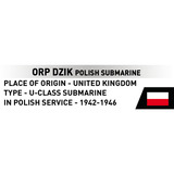 COBI ORP Dzik Polish Submarine, Jouets de construction 
