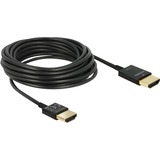 DeLOCK Câble HDMI A mâle > HDMI A mâle High Speed 3D 4K Actif Slim Noir
