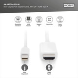 Digitus AK-340304-020-W, Adaptateur Blanc