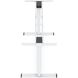 Digitus Châssis de table réglable en hauteur électrique, double moteur, 3 niveaux, Piètement Blanc