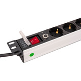 Digitus DN-95436, Multiprise Noir/en aluminium