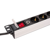 Digitus DN-95436 multiprise à 8 prises Noir/en aluminium, 8x prises