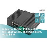 Digitus Injecteur Gigabit Ethernet PoE, industriel, PoE-Injecteur Noir
