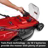 EINHELL Tondeuse à gazon sans fil Einh GE-CM 36/43 Li M- Rouge/Noir