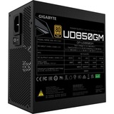 GIGABYTE GP-UD850GM alimentation modulaire 850 watt Noir, 4x PCIe, 850 W, 100 - 240 V, 50/60 Hz, 12 A, 6 A, Actif