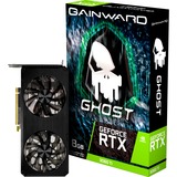 Gainward Gainward Geforce RTX 3060 Ti Ghost LHR, carte graphique GeForce RTX 3060 Ti, 8 Go, GDDR6, 256 bit, 7680 x 4320 pixels, PCI Express x16 4.0