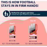 HUDORA Gants de gardien pour enfants, rouge, taille M Rouge/Blanc