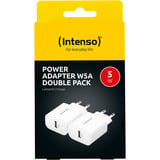 Intenso Adaptateur secteur W5A pack de 2 chargeur Blanc, 1x USB-A