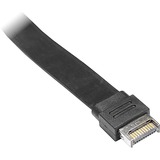 Inter-Tech IT-3503 Airstream, Boîtier PC Noir, 1x USB-A 2.0, 1x USB-A 3.2 (5 Gbit/s), 1x USB-C 3.2 (5 Gbit/s), 2x Audio, Window-kit